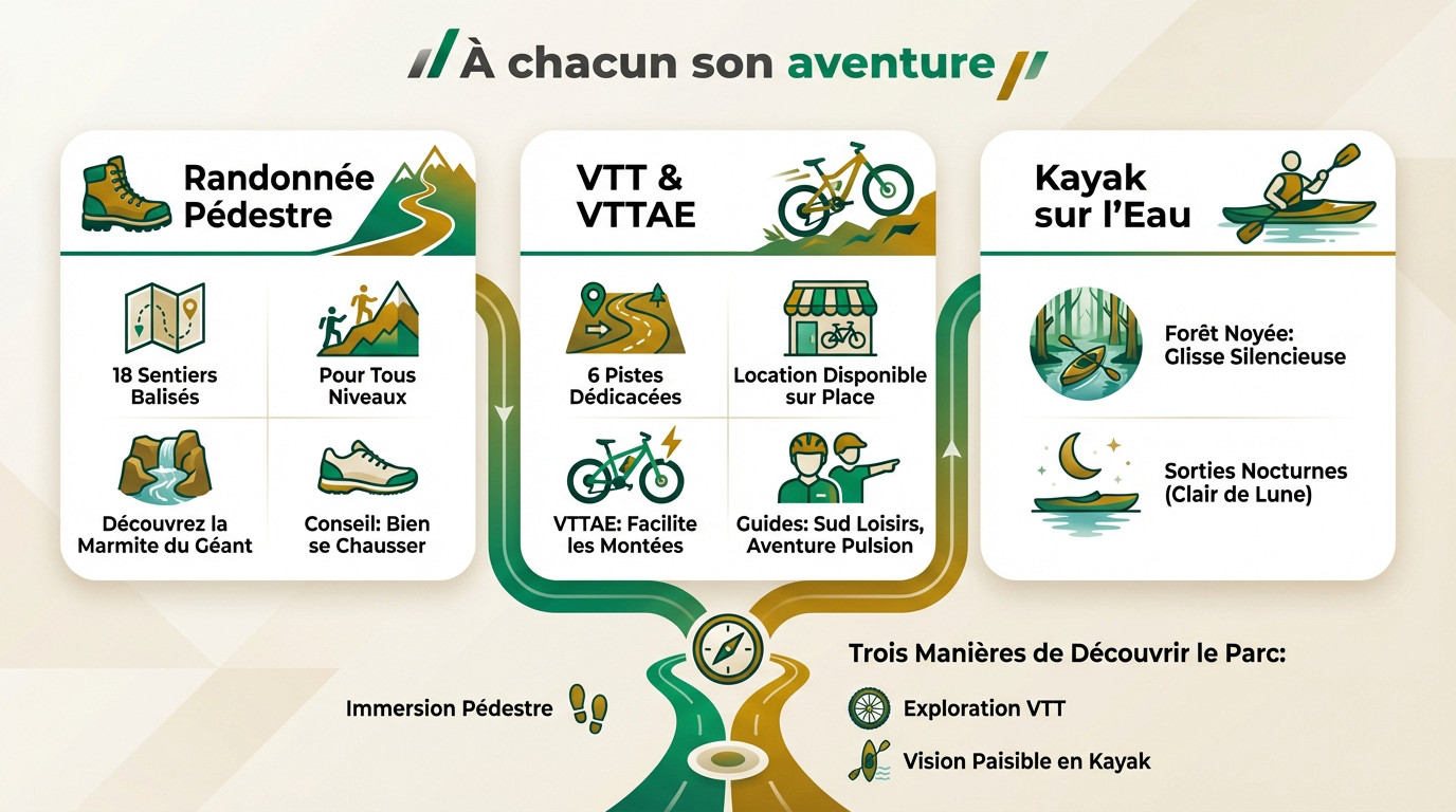 Découverte des activités de plein air au parc de la rivière bleue : randonnée, vélo et kayak