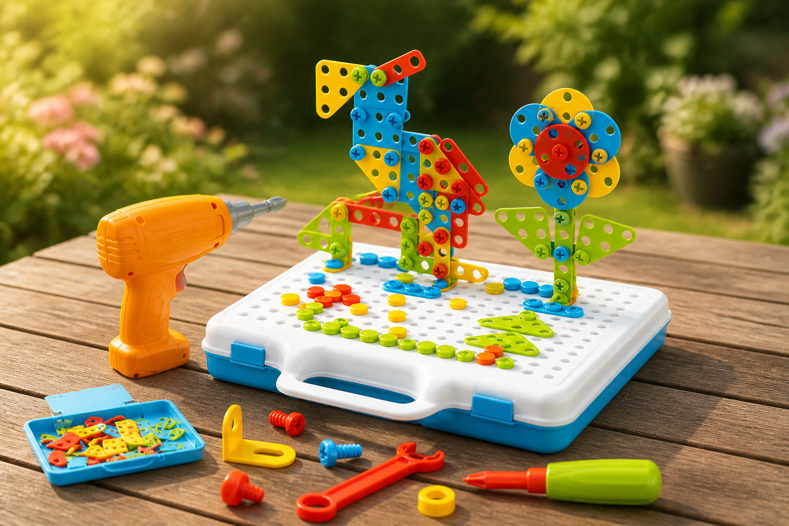 Jeu de construction bricolage Montessori : stimuler la psychomotricité