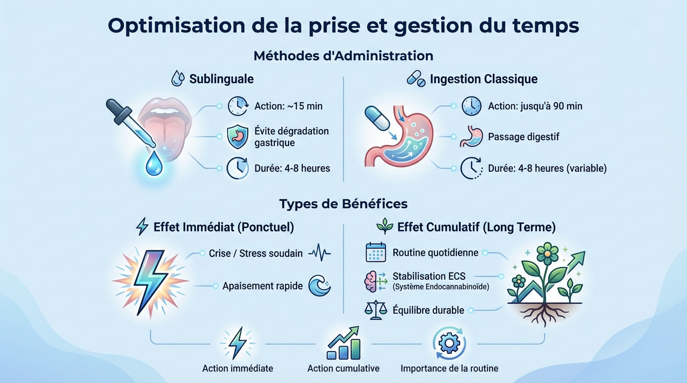 Dosage précis huile CBD sans THC pipette compte-gouttes
