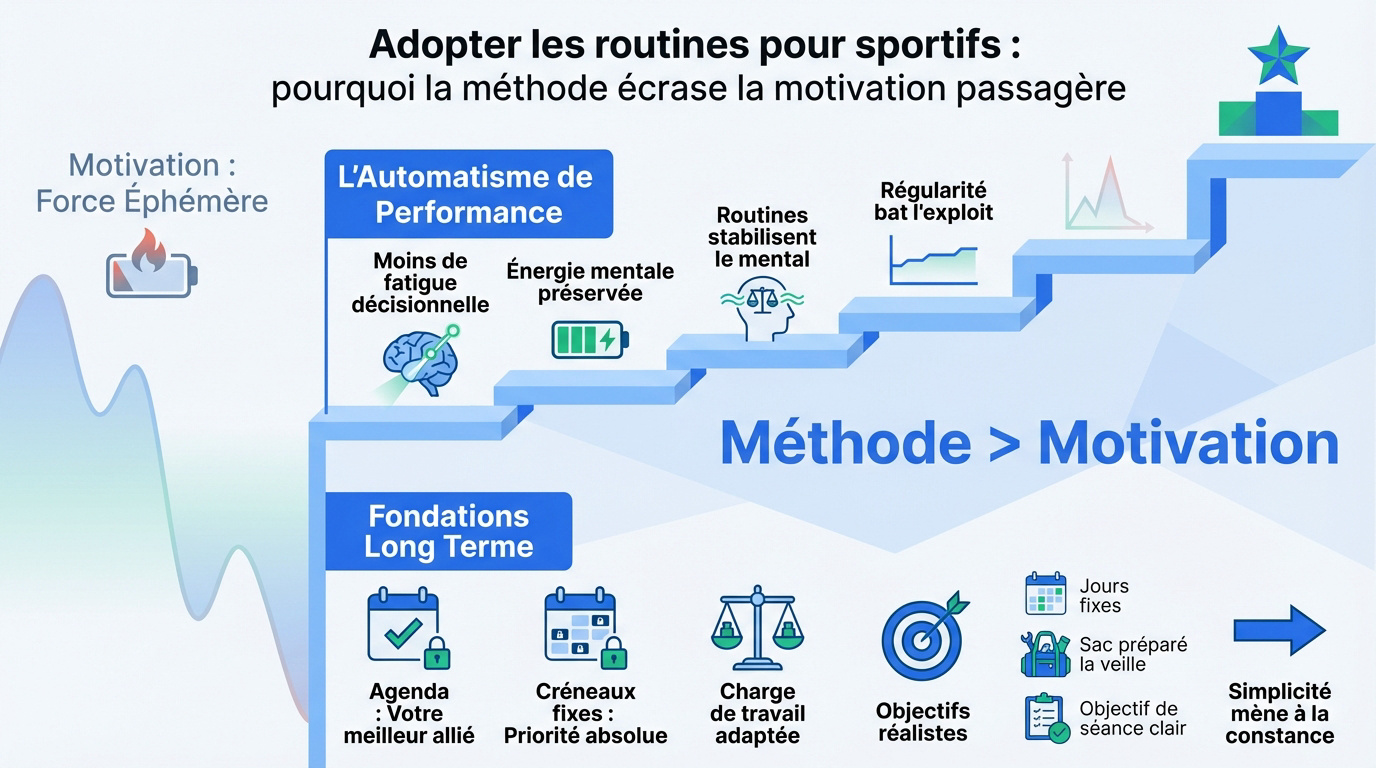 Routine sportive et organisation pour athlète