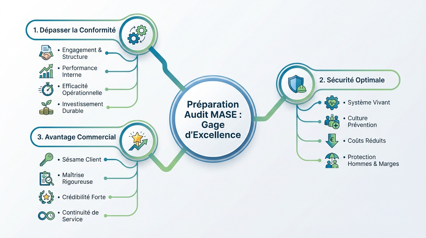 Préparation audit MASE : excellence opérationnelle et sécurité