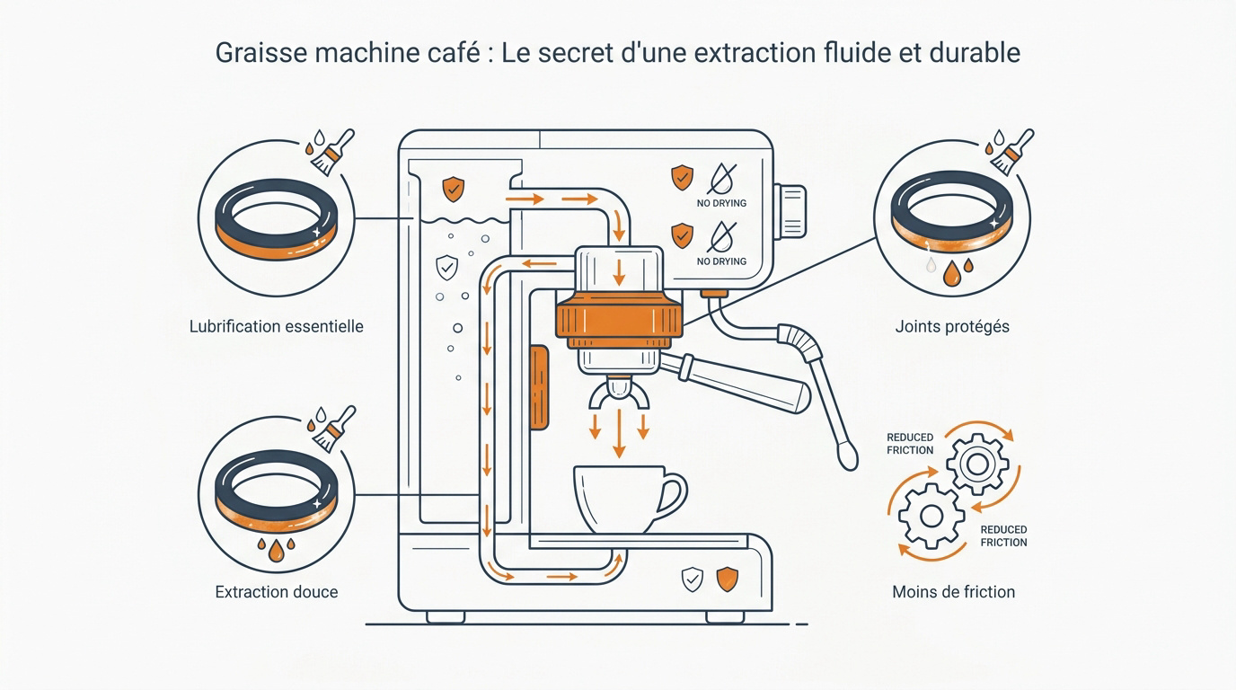 Graisse machine café : l'astuce pour une extraction fluide