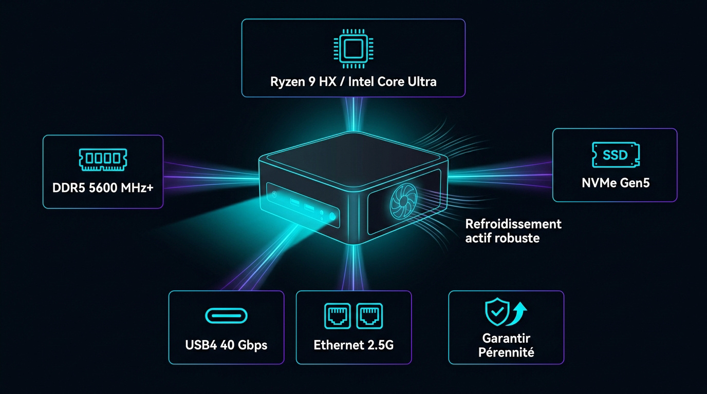Spécifications techniques d'un mini PC haute performance pour 2026