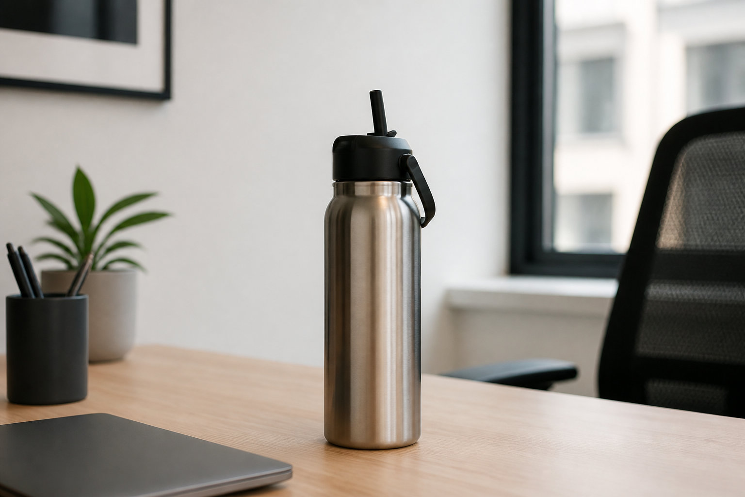 Gourde inox FlowBottle : le confort de la paille en version isotherme