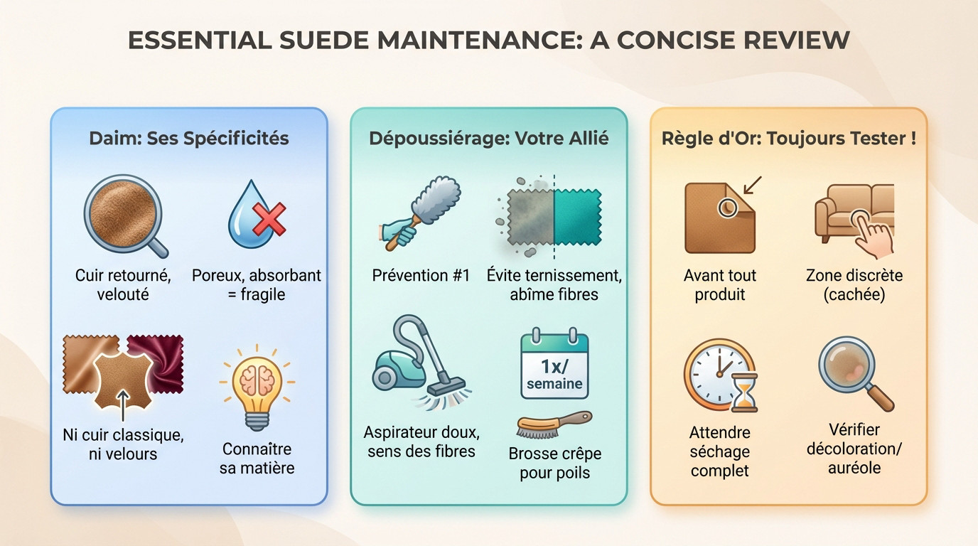 Guide rapide des étapes pour nettoyer et entretenir un canapé en daim