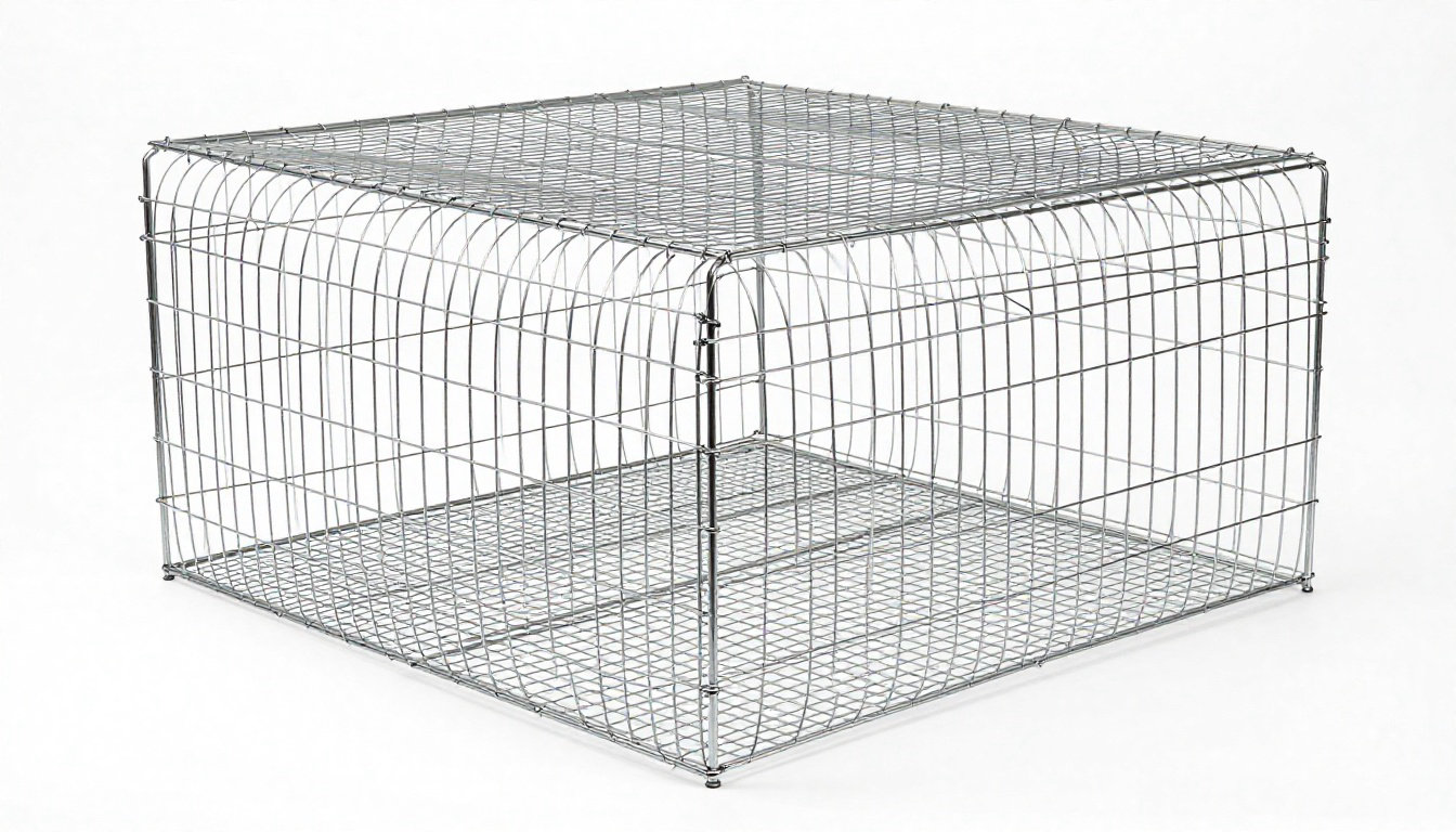 Cage en grillage métallique