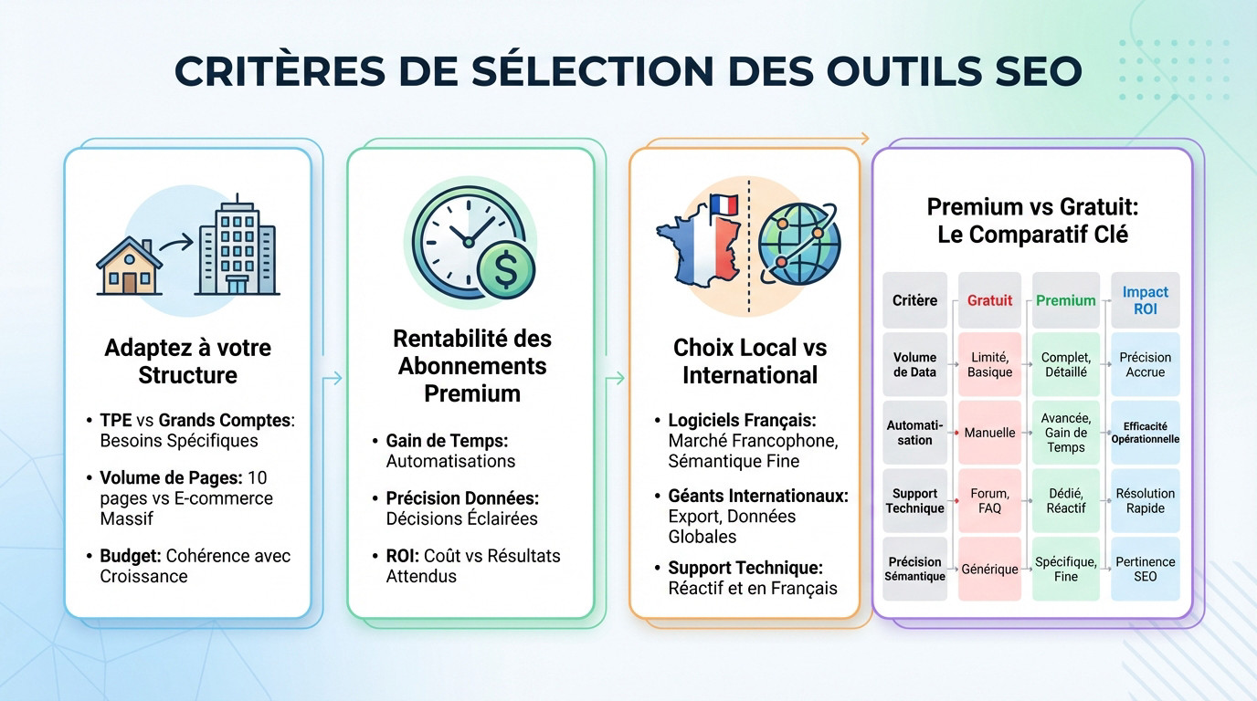 Critères de sélection des meilleurs outils SEO pour 2026