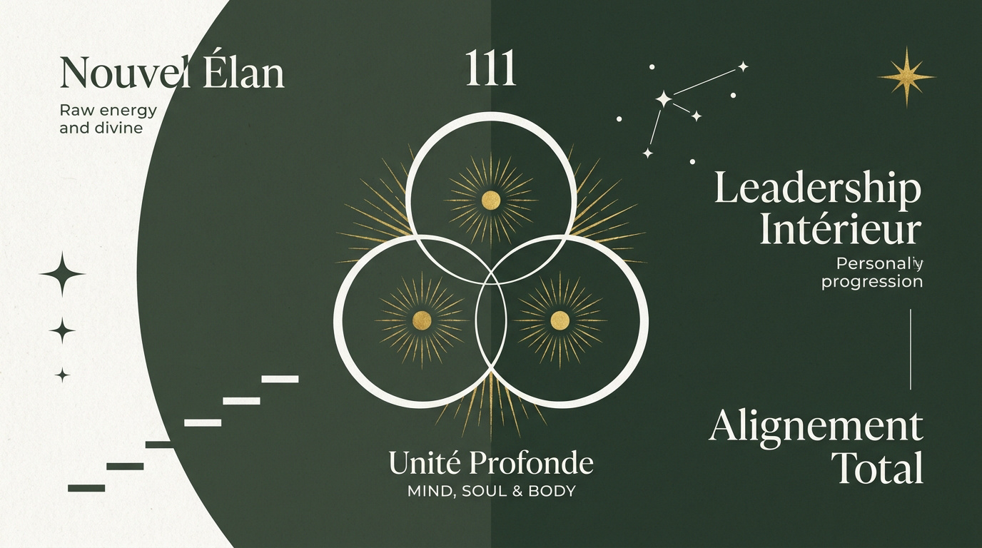 Illustration du nombre 111 symbolisant le renouveau spirituel et l'unité