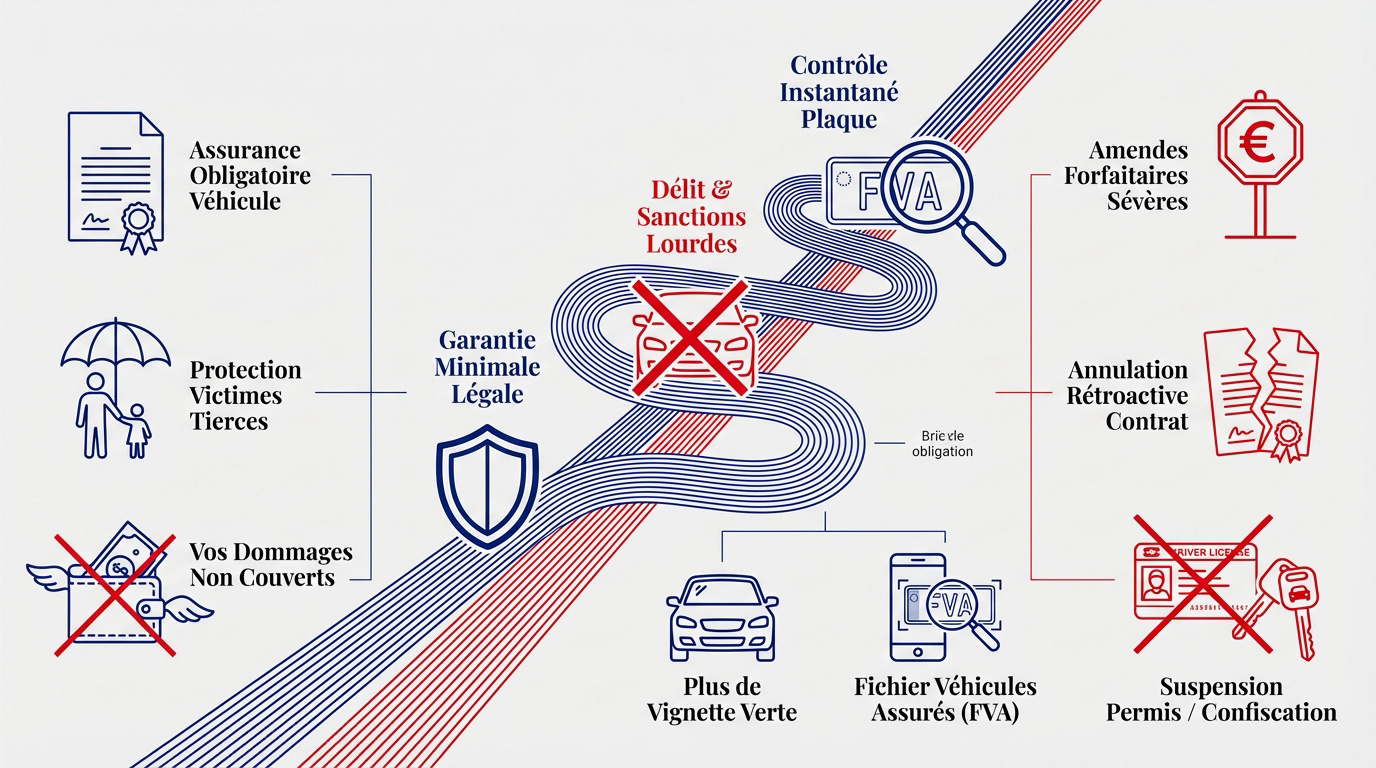 Sanctions et risques liés au défaut d'assurance automobile en France
