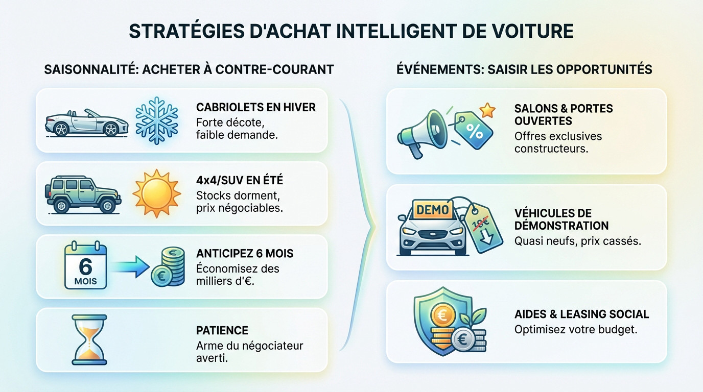 Stratégies d'achat intelligent de voiture selon la saisonnalité