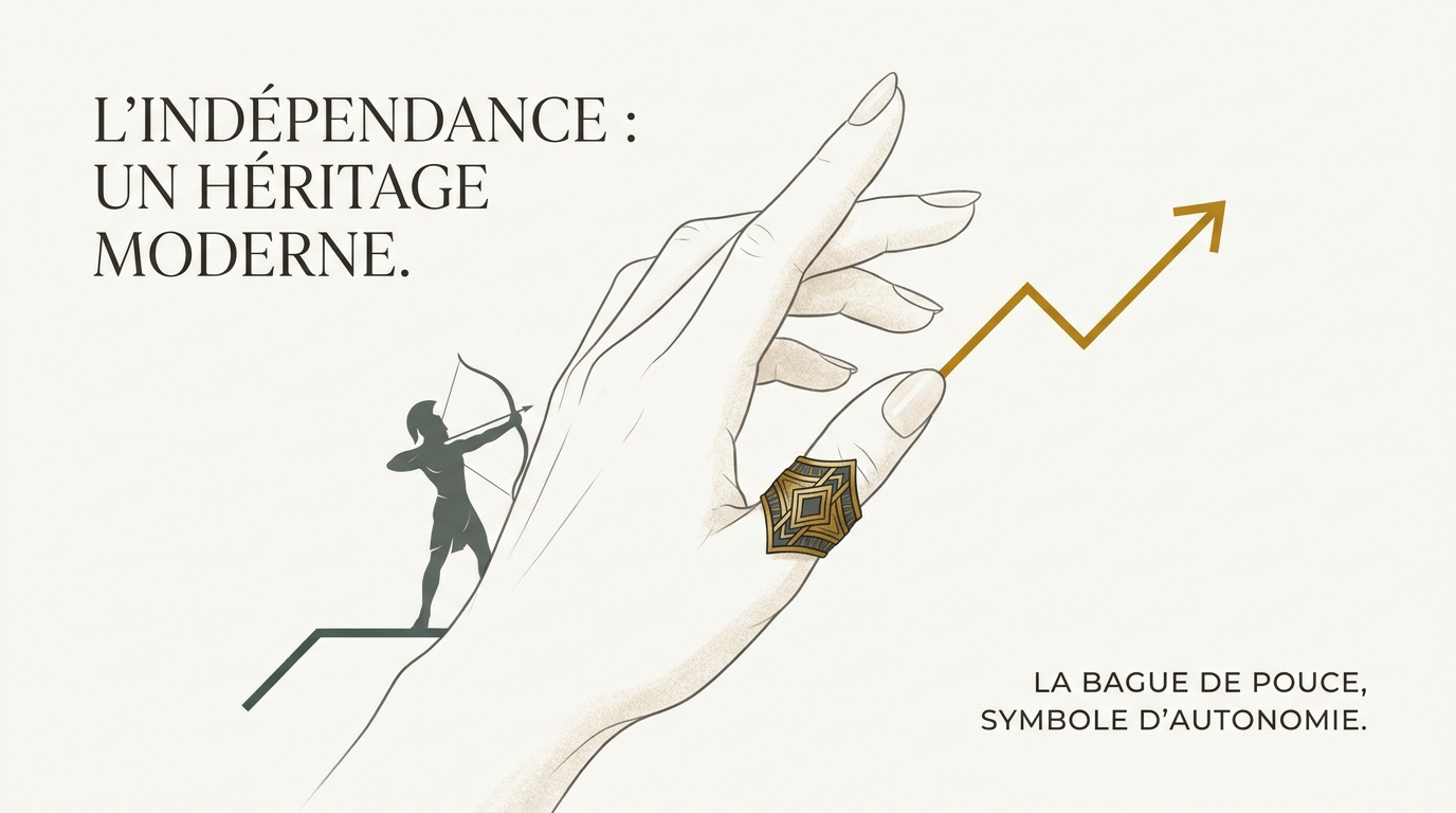 Bague au pouce élégante portée par une femme affirmée