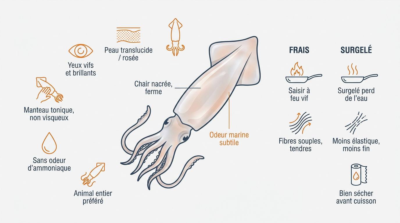 Guide pour choisir des encornets frais