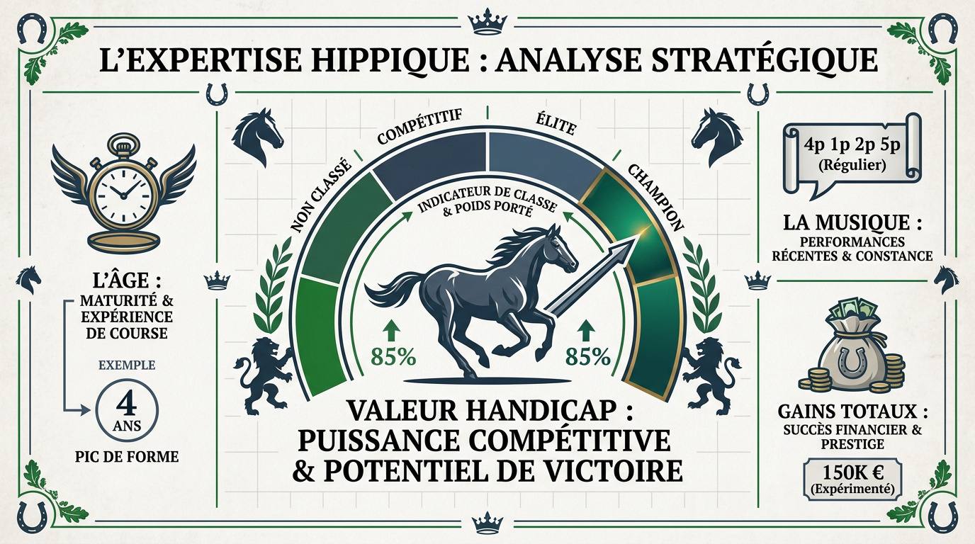 Analyse stratégique des performances d'un cheval de course sur une fiche technique