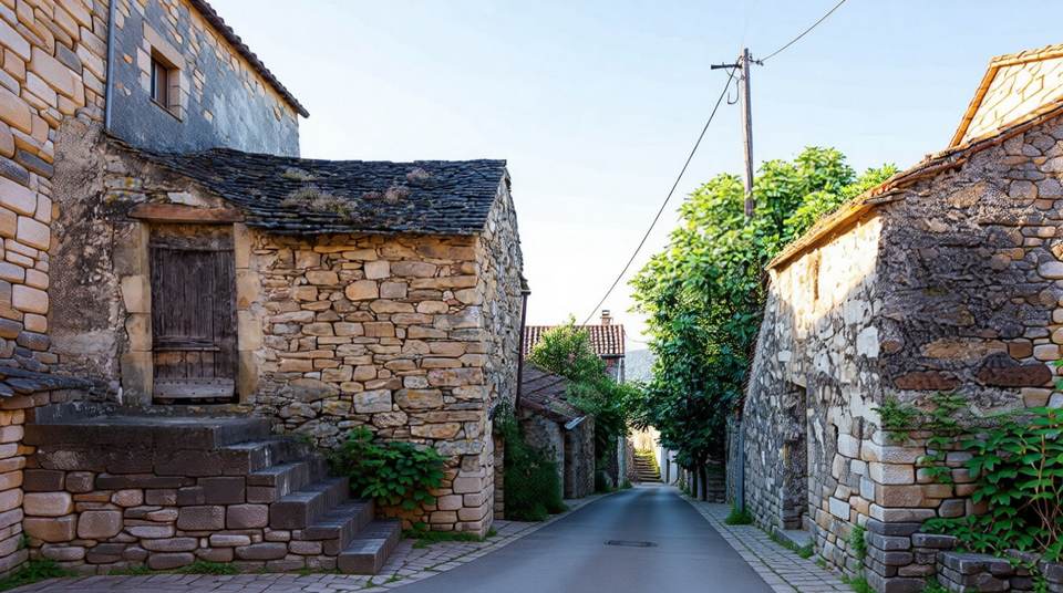 L'itinéraire principal vers le hameau d'Héric
