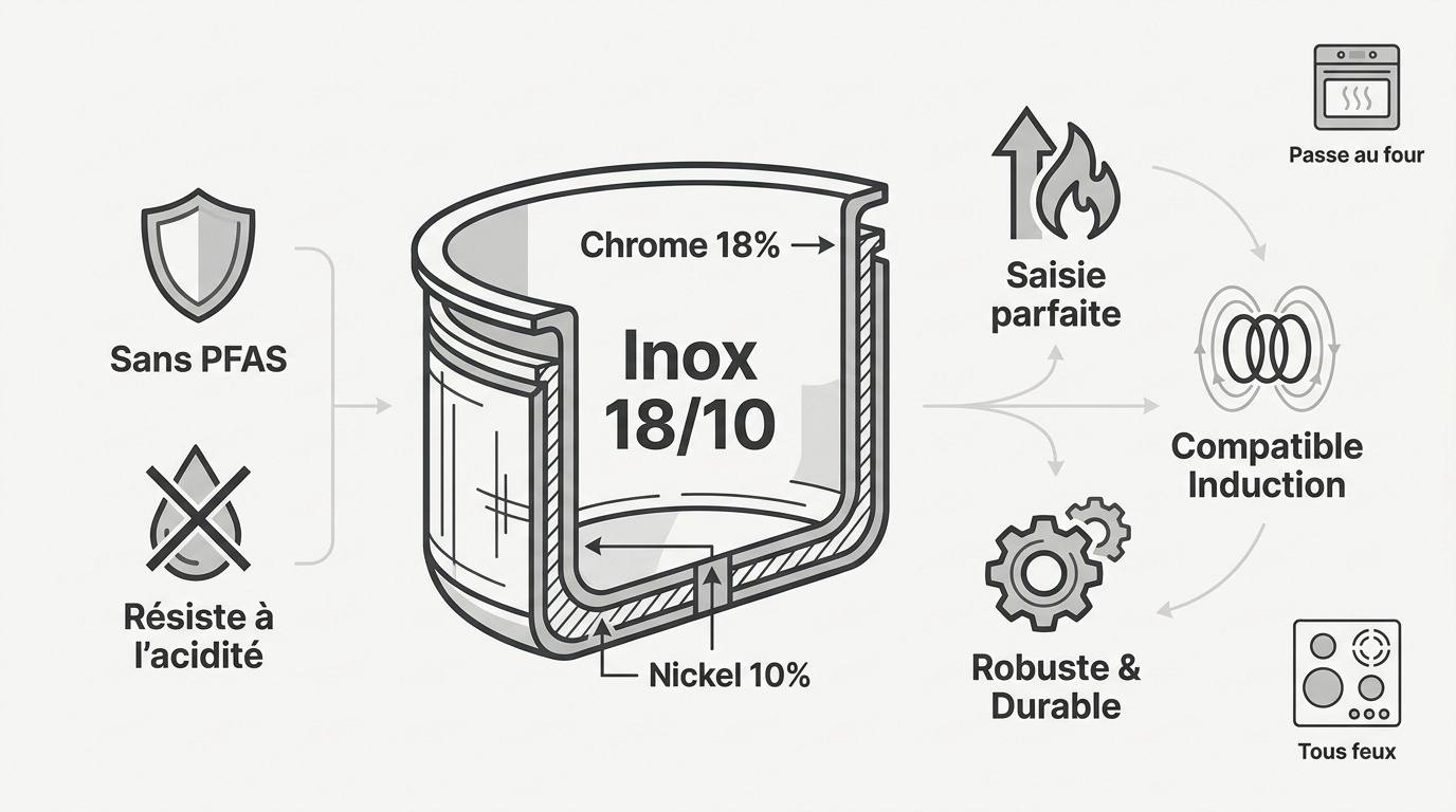 Avantages de l'inox 18/10 pour la santé