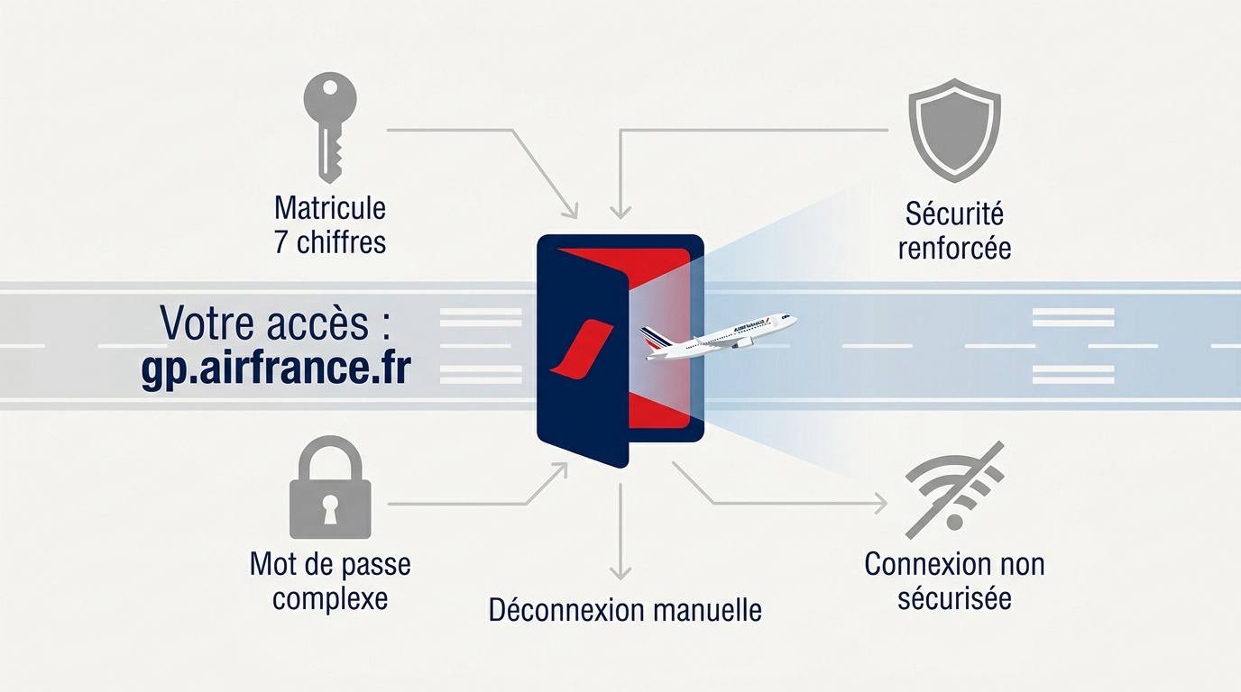 Interface de connexion sécurisée au portail GPNet Air France pour les agents