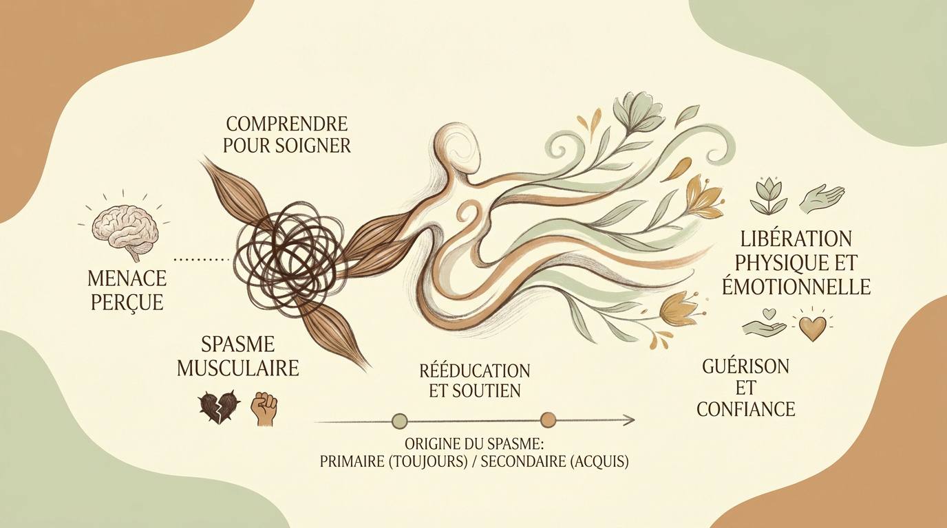 Illustration symbolisant la libération des tensions musculaires pelviennes