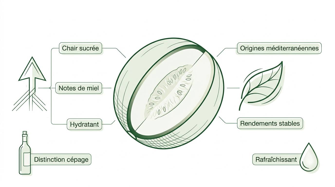 Infographie sur le melon blanc