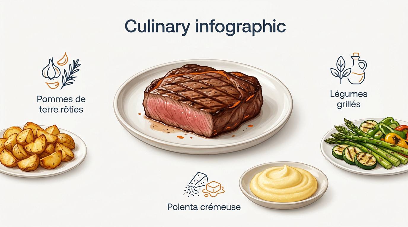 Steak et ses accompagnements