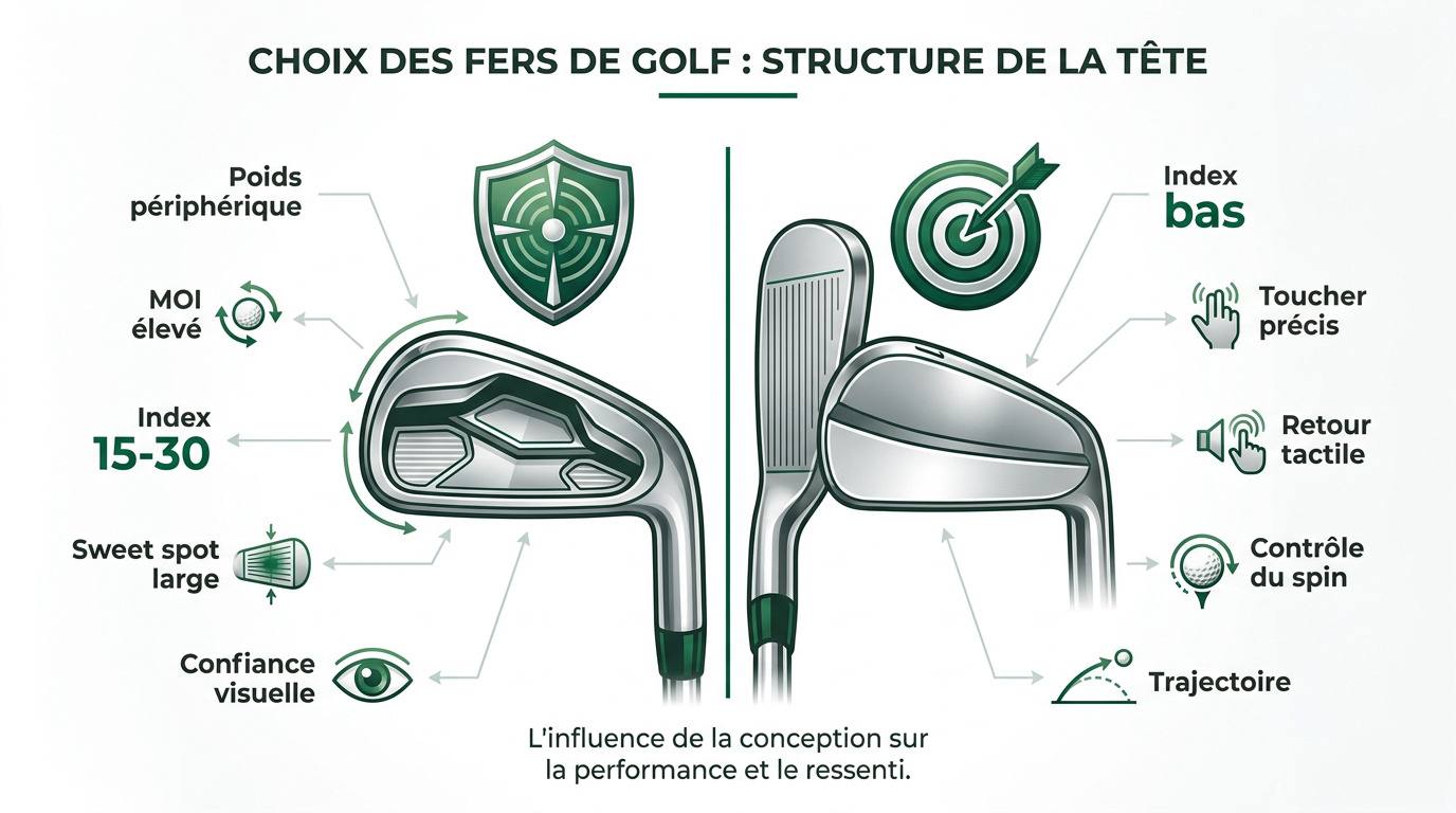 Comparaison entre tête à cavité et lame forgée