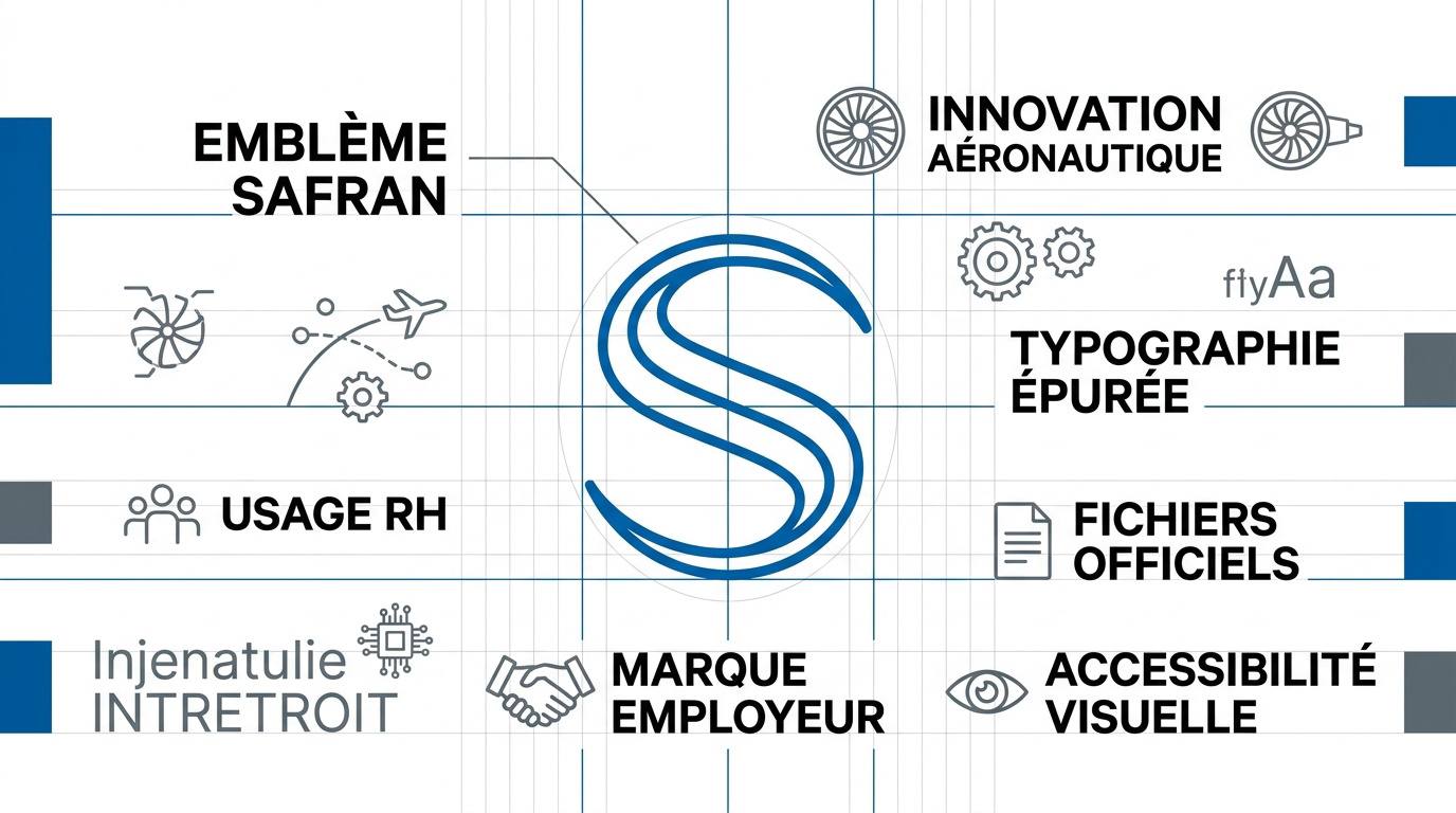Emblème officiel Safran et charte graphique de l'identité visuelle