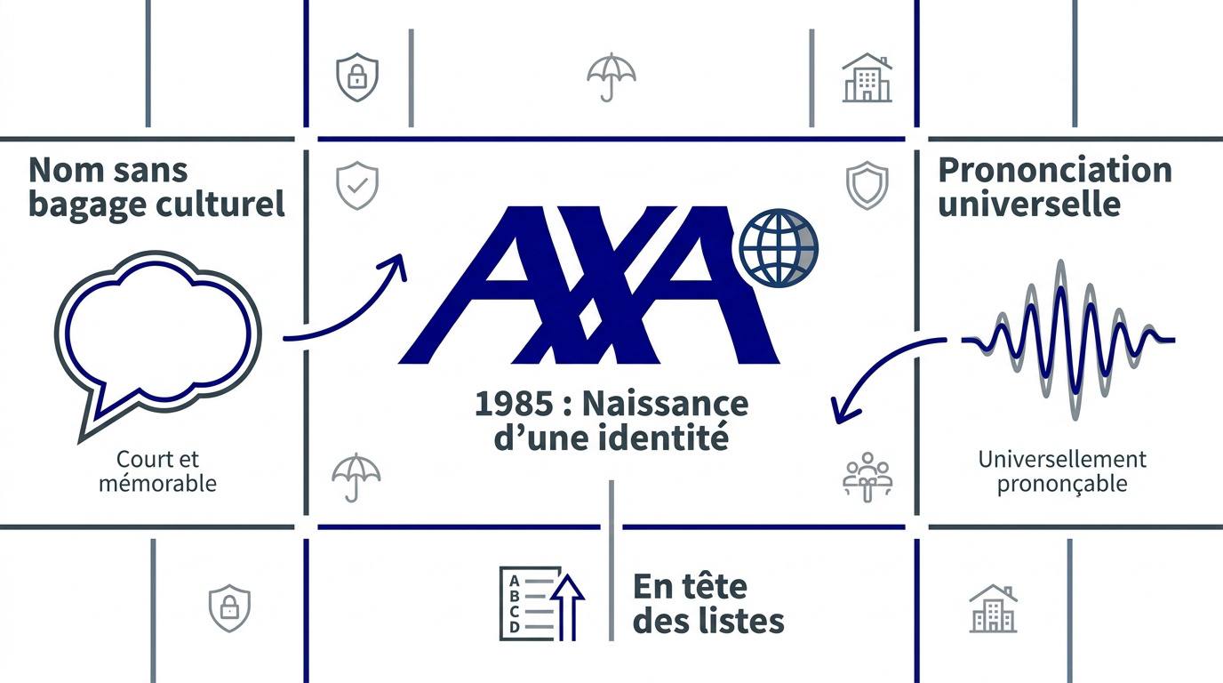 Évolution de l'identité visuelle AXA et son rayonnement international