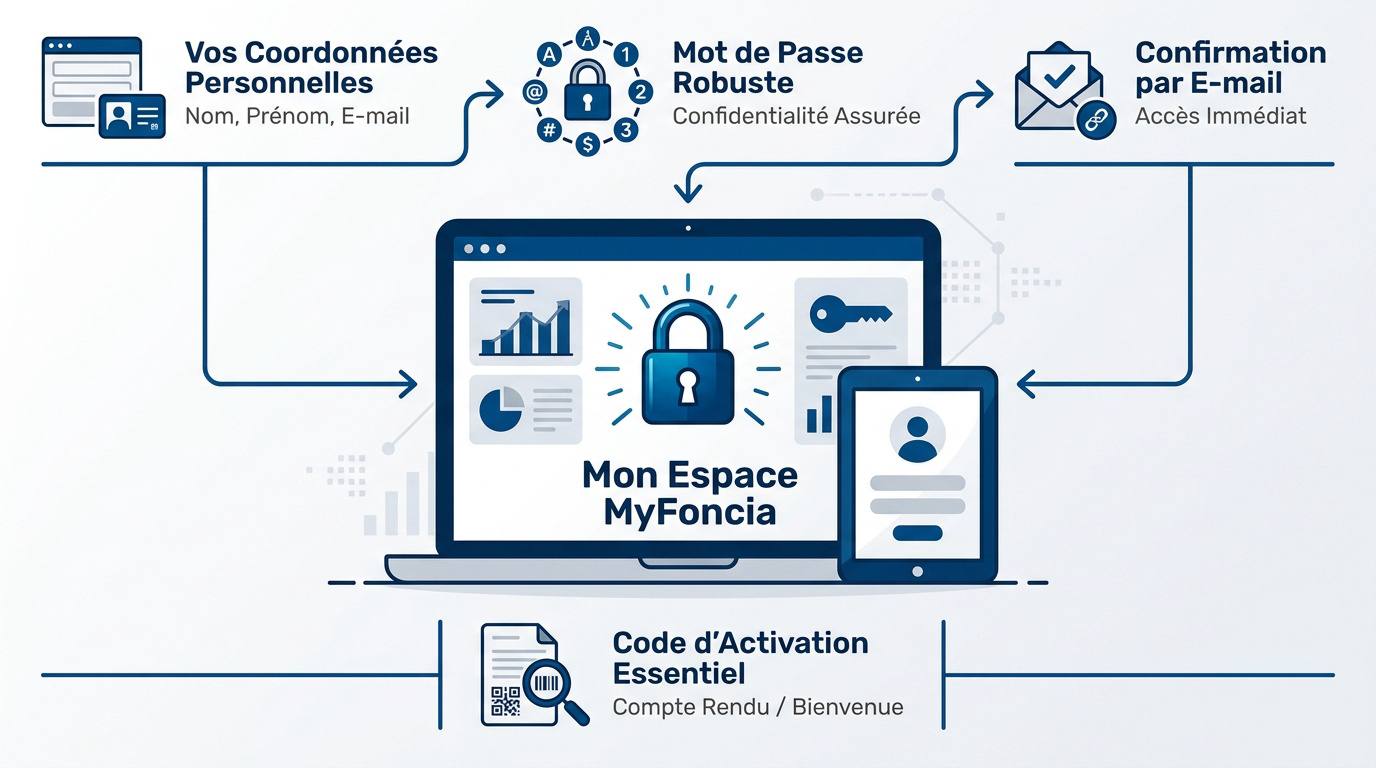 Interface de connexion sécurisée à l'espace client MyFoncia