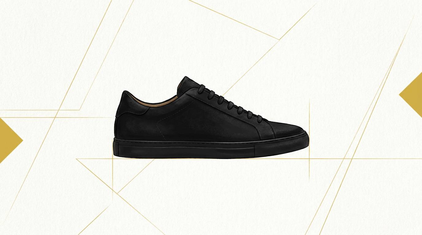 Basket noire femme au design minimaliste et épuré