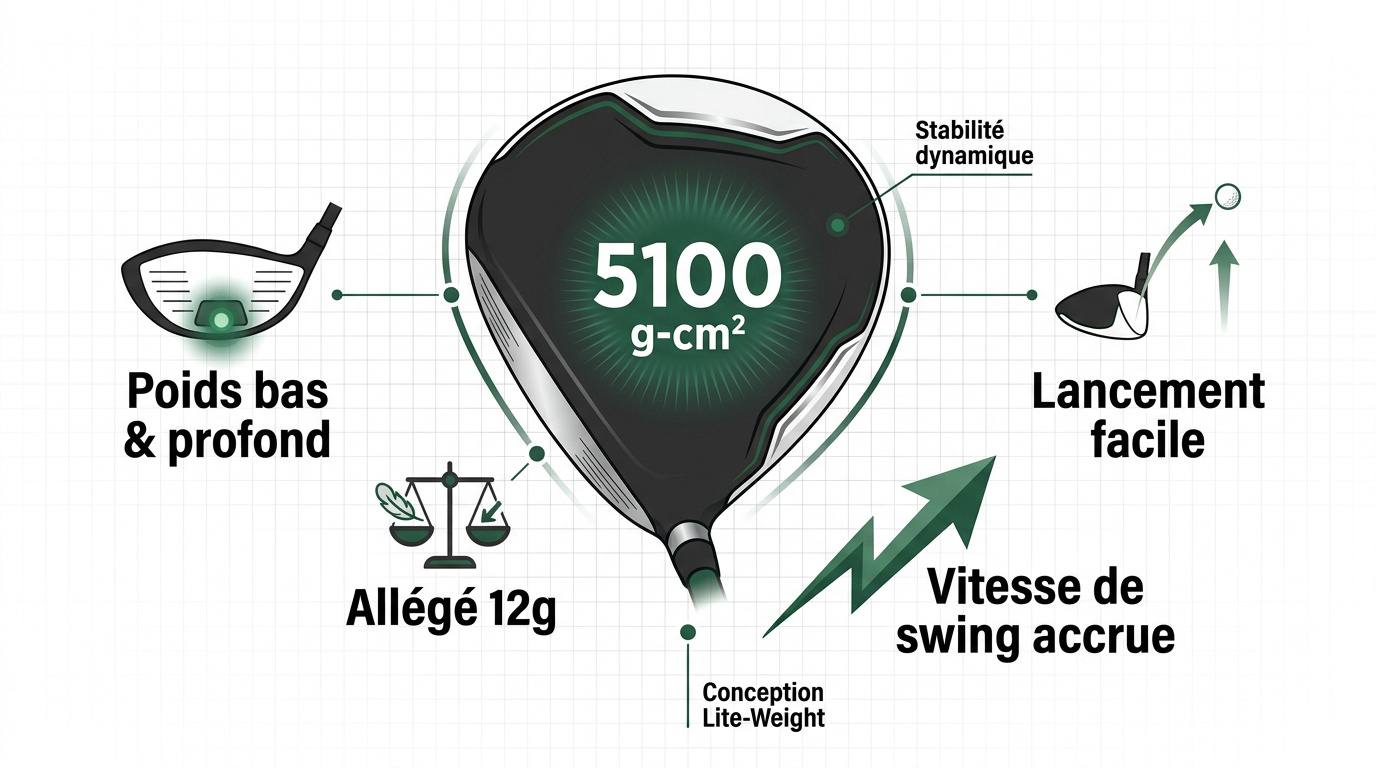 Caractéristiques techniques du driver Cleveland Launcher XL Lite