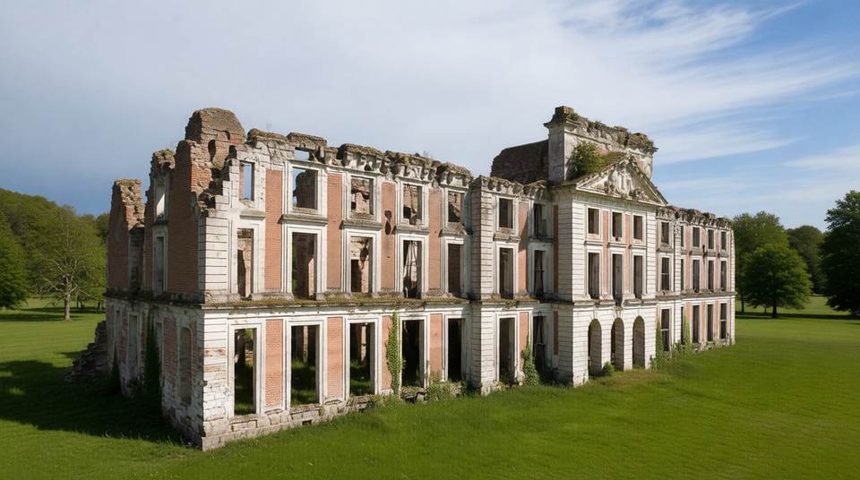 Château de la Ferté-Vidame : ruines monumentales du siècle des Lumières
