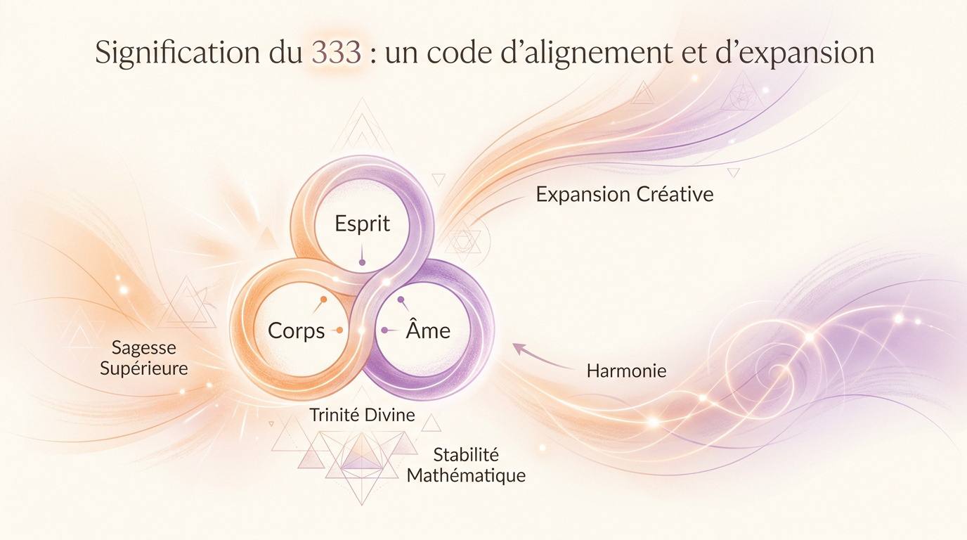 Alignement spirituel représenté par le nombre 333