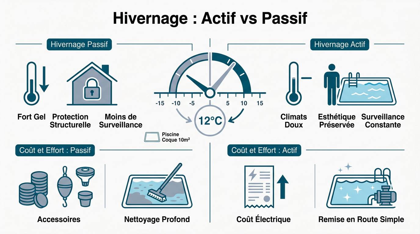 Comparaison hivernage actif et passif
