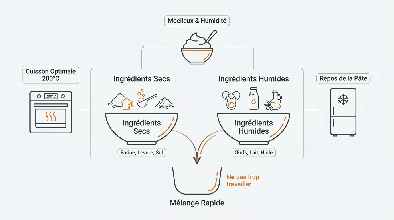 Technique du mélange pour muffins salés