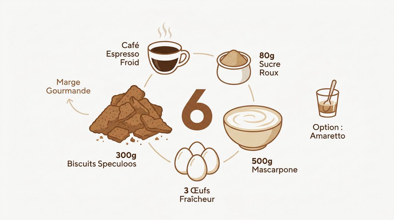 Ingrédients indispensables tiramisu speculoos